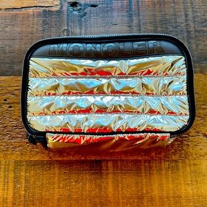 3 piece MONCLER/Rimowa luggage toiletry bags.